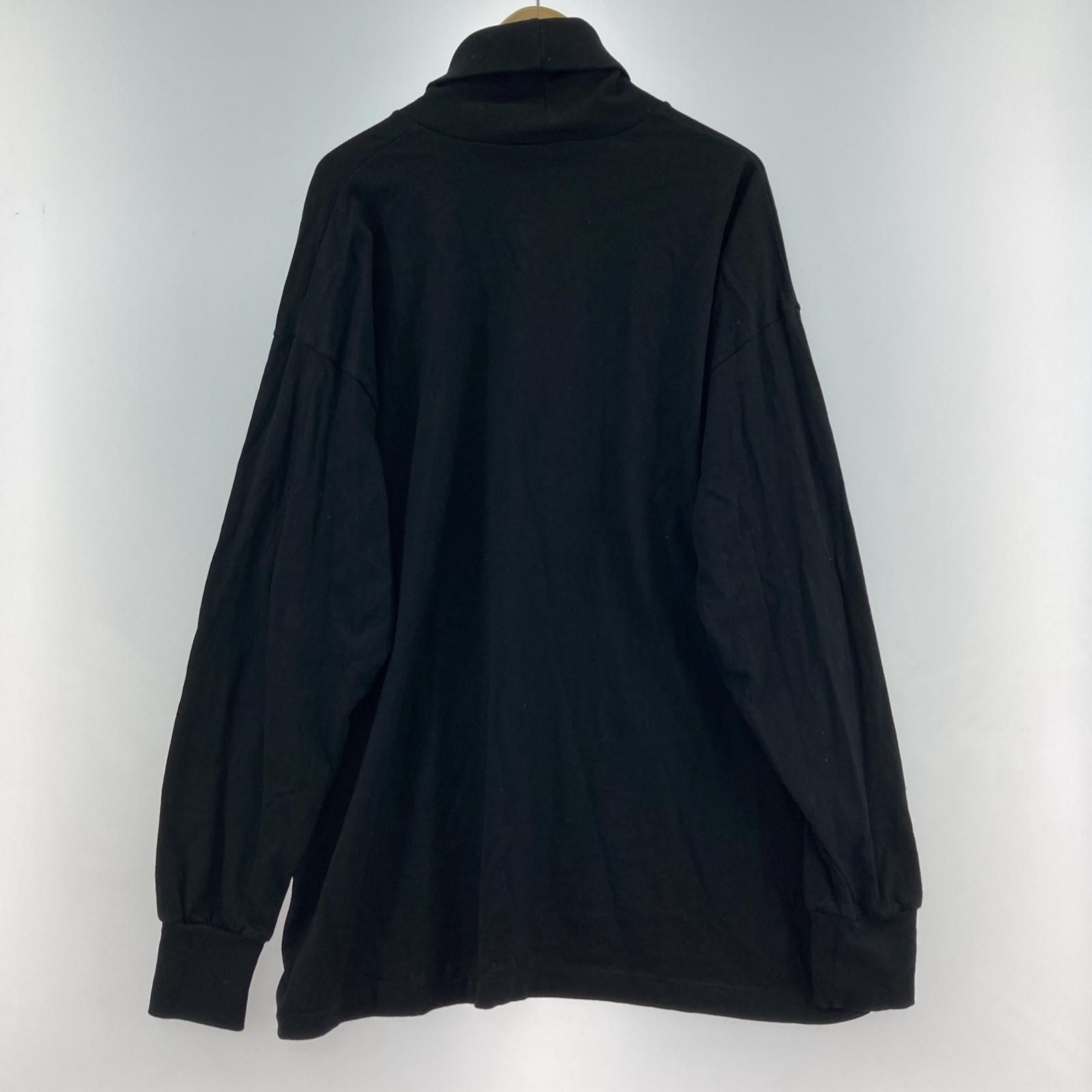 久米繊維 タートルネックトップス ブラック BIG
