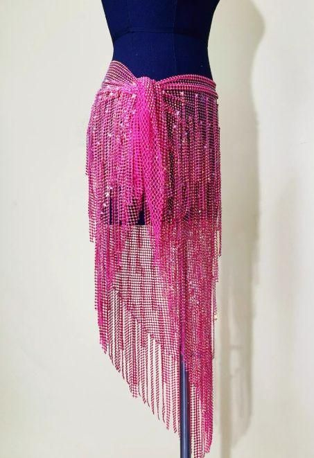 ベリーダンスヒップスカーフ ピンク スワロフスキー ベリーダンスヒップスカーフ ピンク スワロフスキー - メルカリ