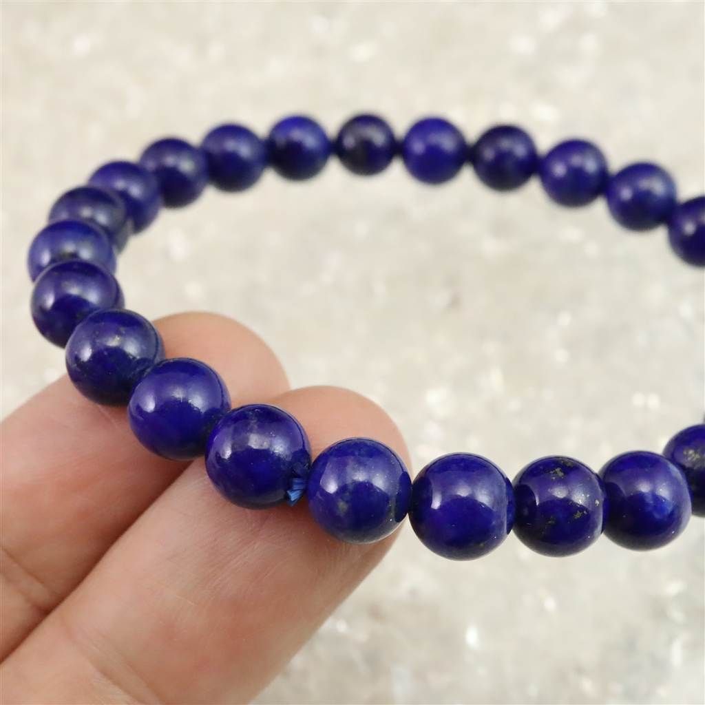 ラピスラズリ 4Aグレード 7mm玉ブレスレット 14.2g 【榎本通商66974
