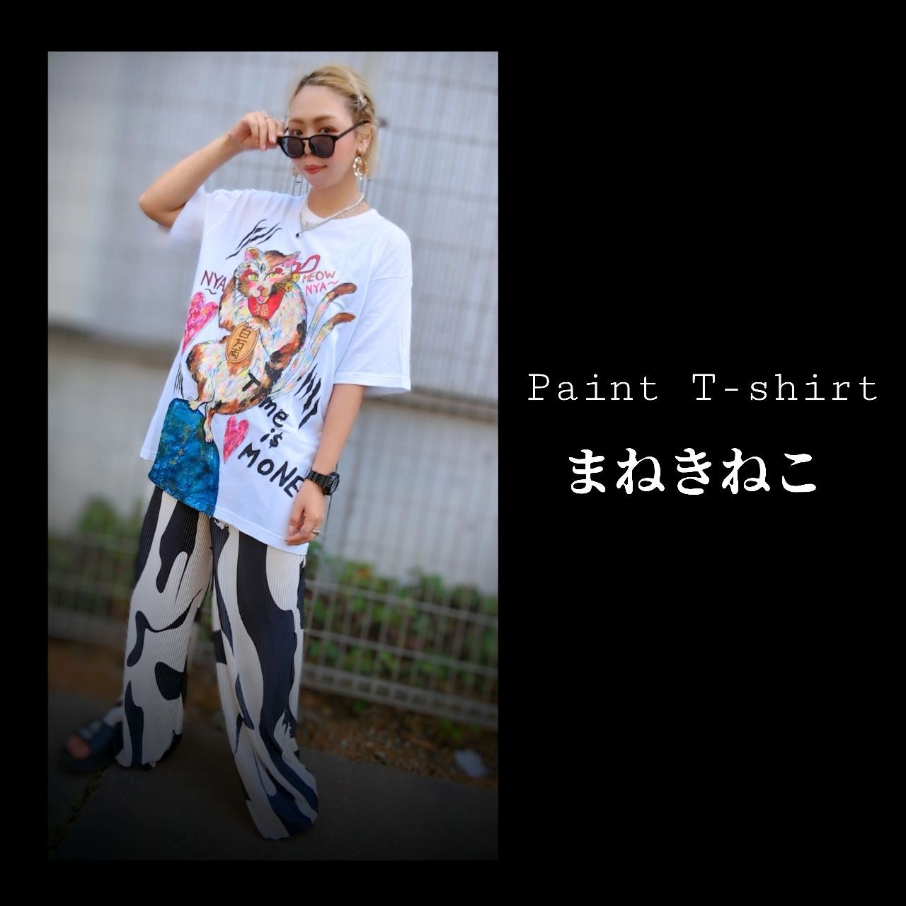 一点物ペイントアートTシャツ/Chika.S apparel line＊ユニセックス