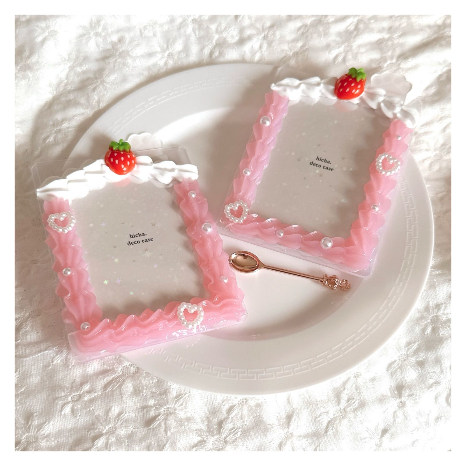 B8 硬質ケースデコ デコケース トレカケース ホイップデコ いちご 