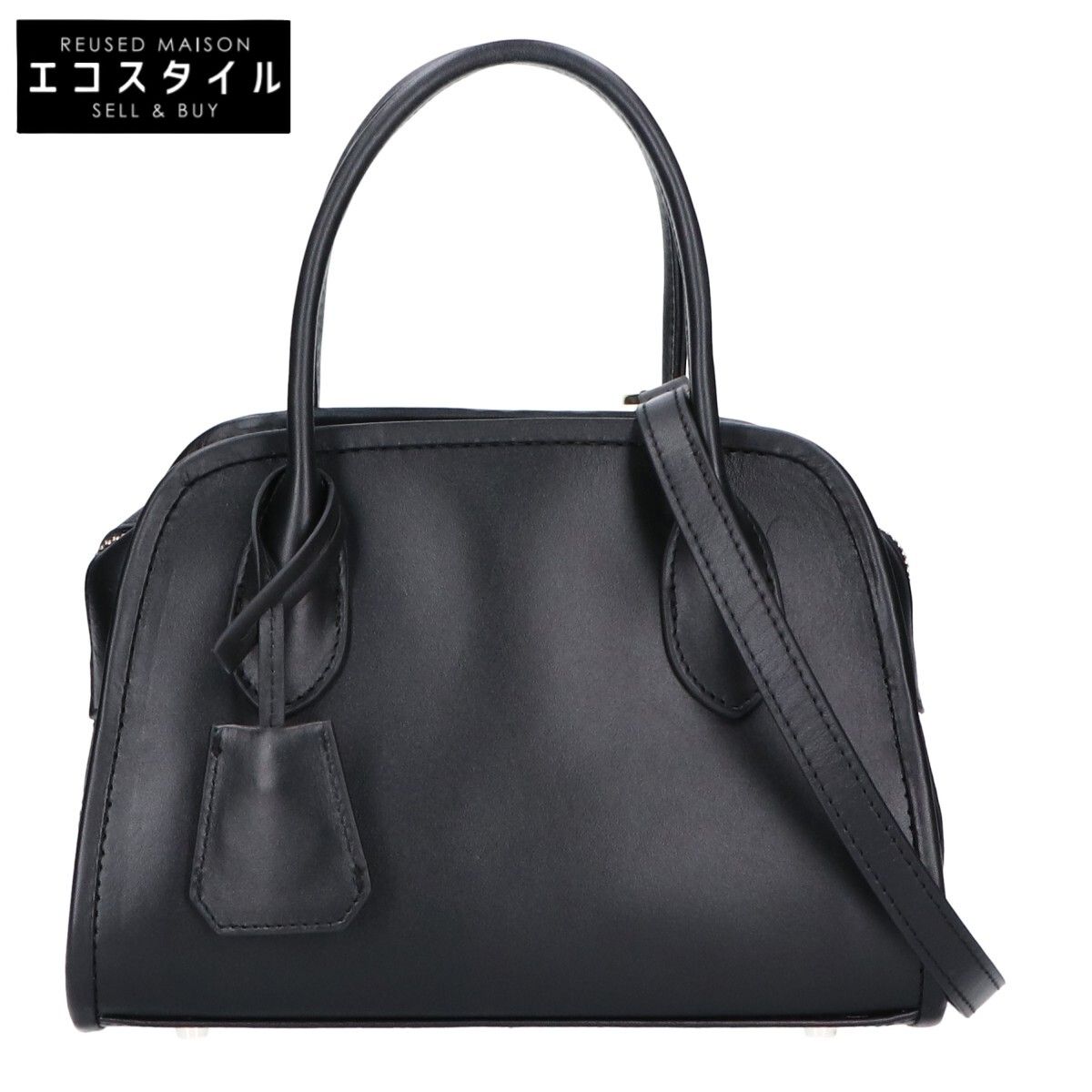 美品】Hoaw. ミニボストンバッグ ブラック