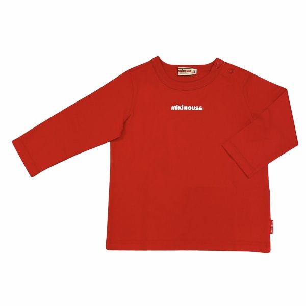 ミキハウスmikihouseプリントロゴ 長袖Tシャツ 120cm 黄（04