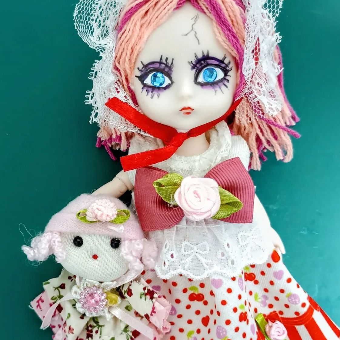 ハンドメイド・Big 可動ベビさんのお人形・アートドール・ぬいぐるみ・創作ドール Bibian 比比昂 - ikka アートドール 青空のベビードラゴン