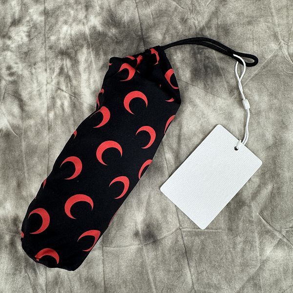 Marine Serre ★マリーンセル ムーン トップス ブラック×赤Sサイズ 未使用】Marine serre/マリーンセル MOON PRINTED JERSEY SECOND