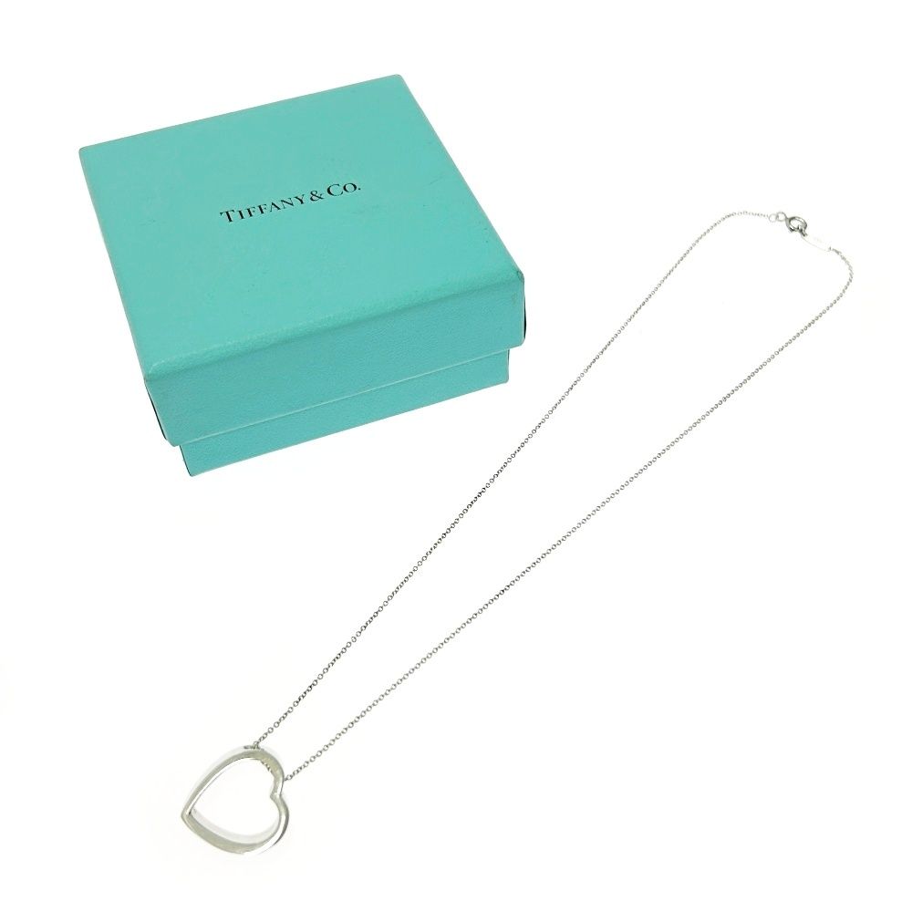 ティファニージオメトリック ハート ネックレス シルバー925 箱付き