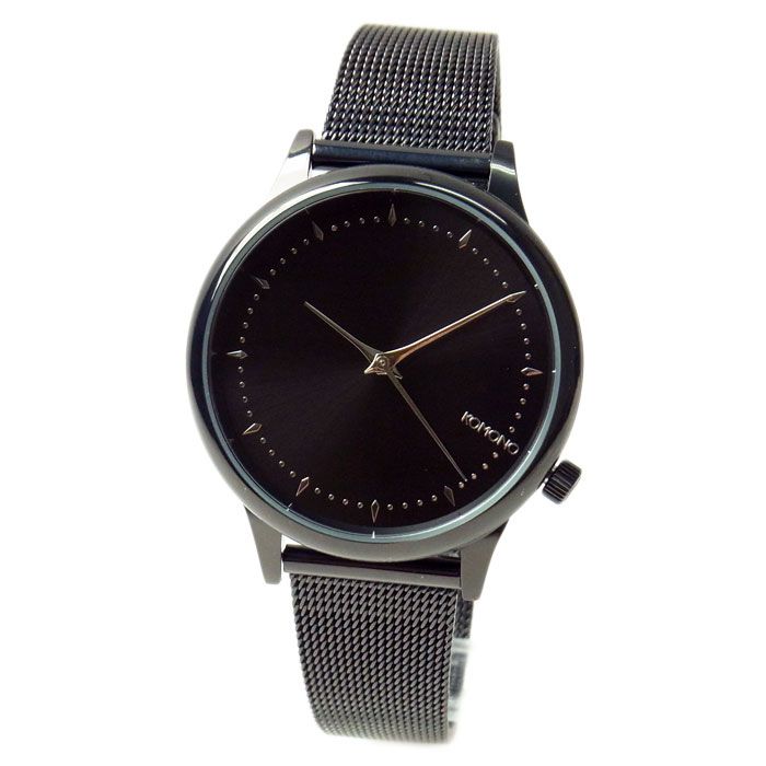KOMONO 腕時計 レディース メンズ ユニセックス エステルロワイヤル ブラックシルバー ステンレスメッシュベルト コモノ KOM-W2864