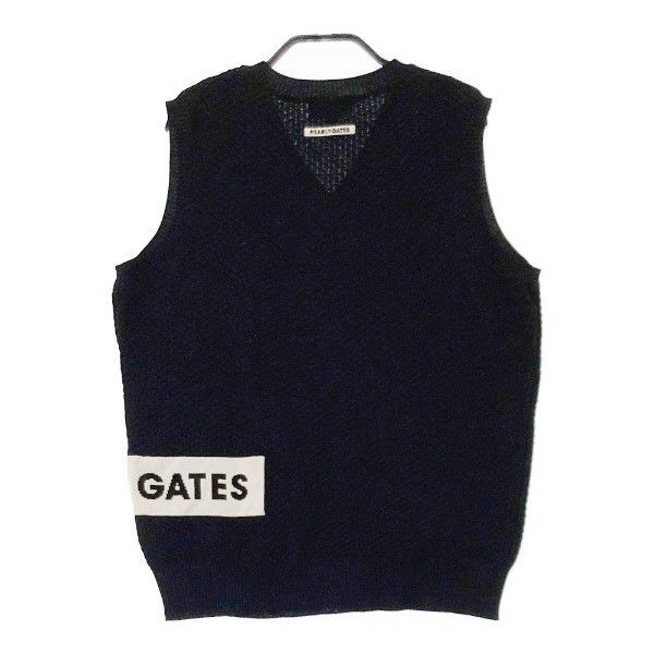デザインセンス PEARLY GATES パーリーゲイツ 2021年 ニットベスト ネイビー系 1 240101104073