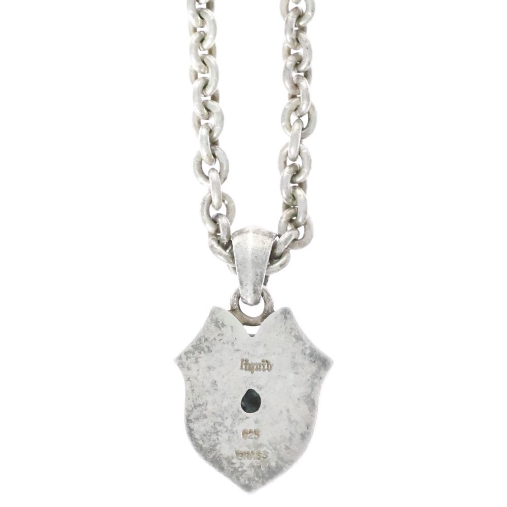 Argent Gleam アージェントグリーム リキッド K18スカルヘッド付き ネックレス シルバー/ゴールド Argent Gleam (アージェントグリーム) リキッド K18スカルヘッド付き
