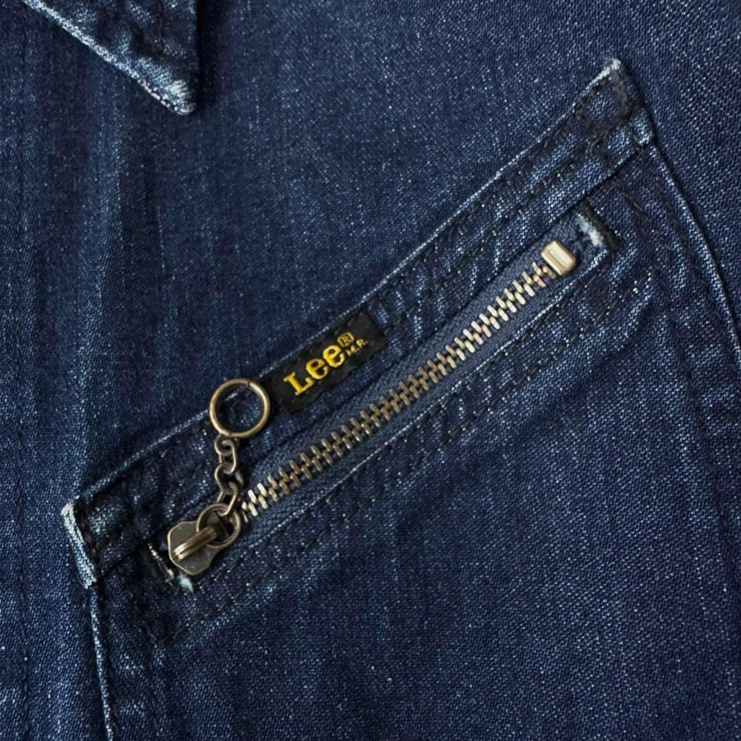 美品 濃紺 Lee リー 91-B デニムジャケット 復刻 日本製 L インディゴ