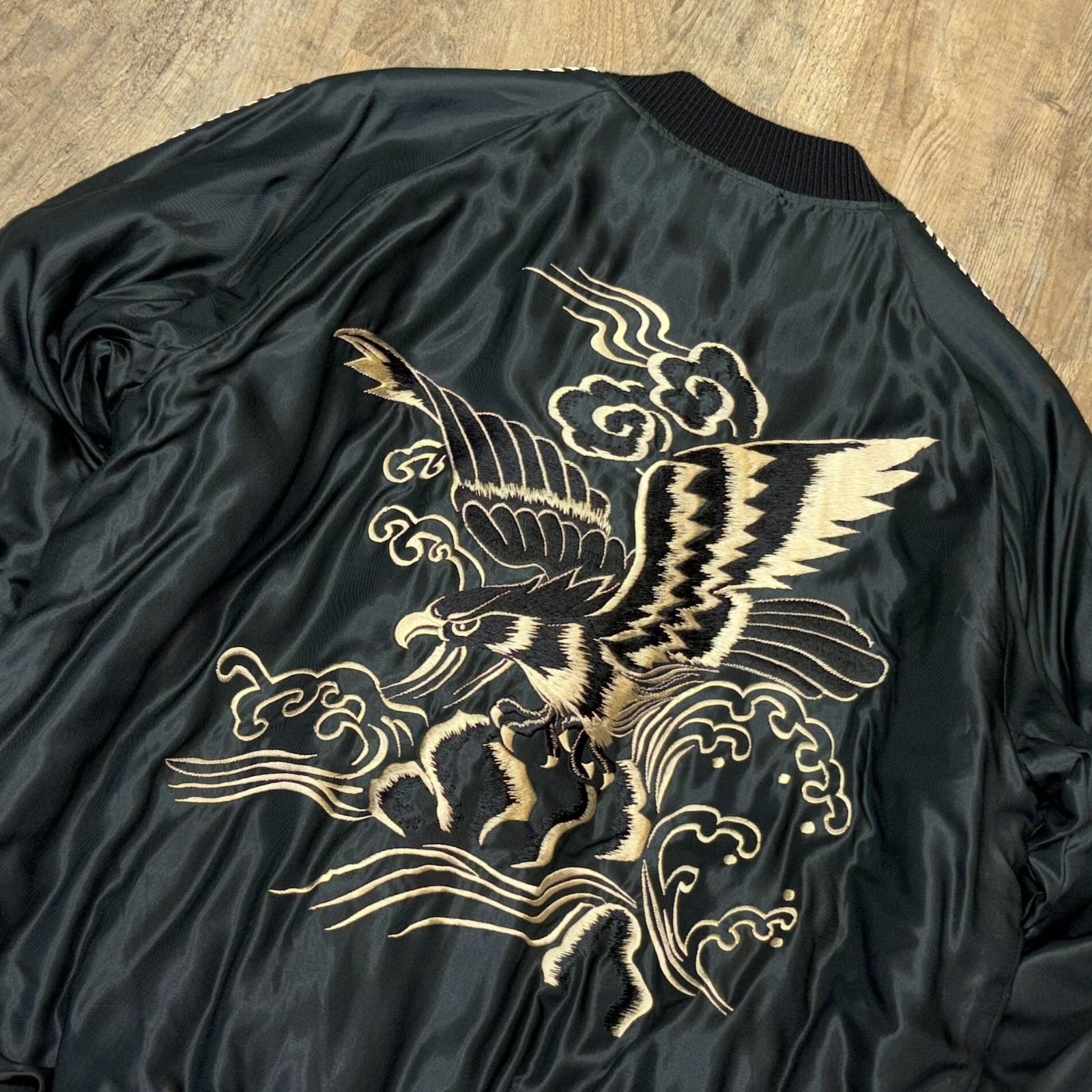 TAILOR 東洋 ブラック スカジャン L　キルティング TAILOR TOYO テーラー東洋 Tailor Toyo TT15543-119 中綿入り