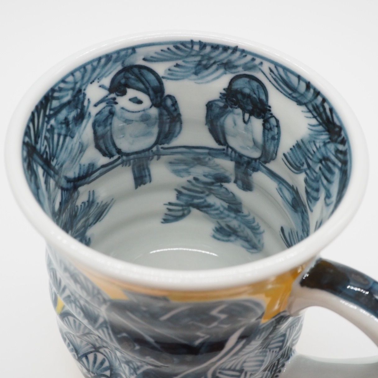 京焼 清水焼 六齋窯 村田幸之介 染付 丸皿 山水画 新品未