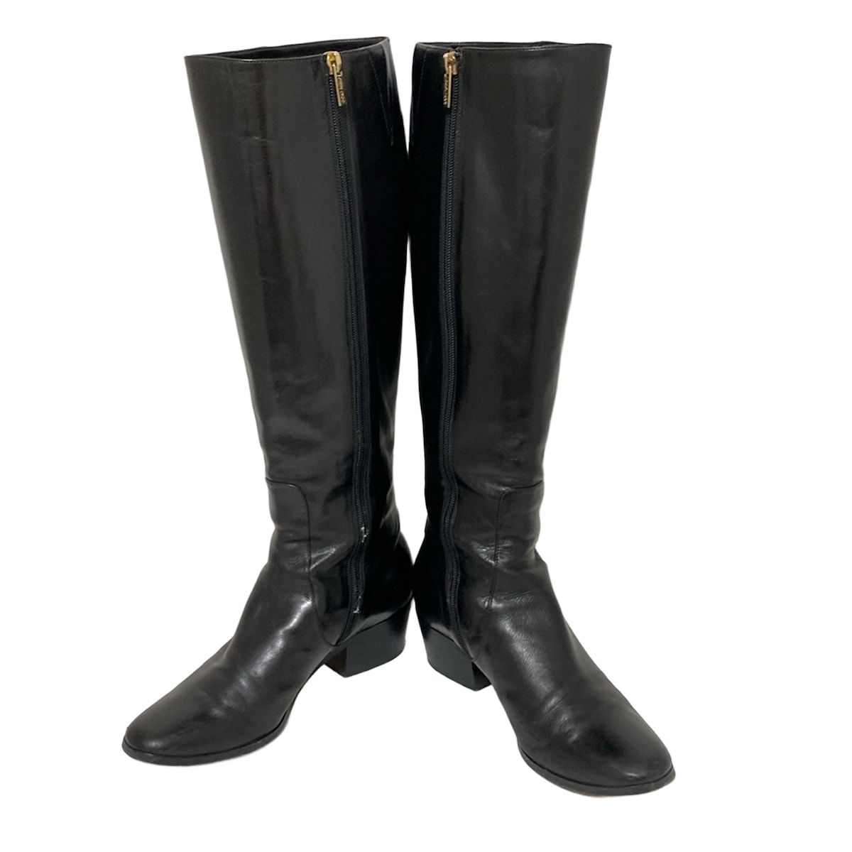 JIMMY CHOO ジミーチュウ ロングブーツ 37 1|2 レディース - 黒 レザー