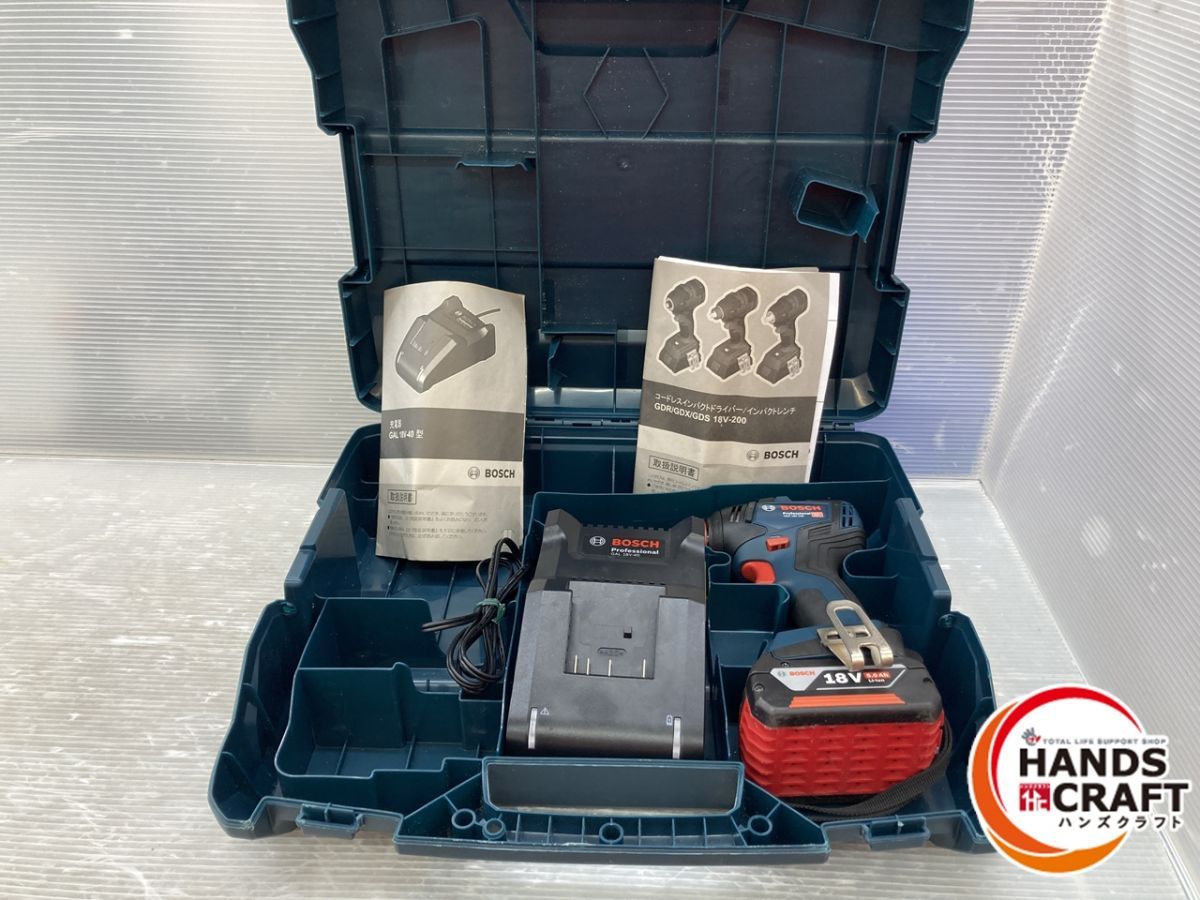 品 ボッシュ 18V インパクトドライバ― GDX18V-200 バッテリ1個 充電器付き BOSCH