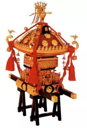 プラモデル 模型 1|5 江戸神輿 茶塗朱房