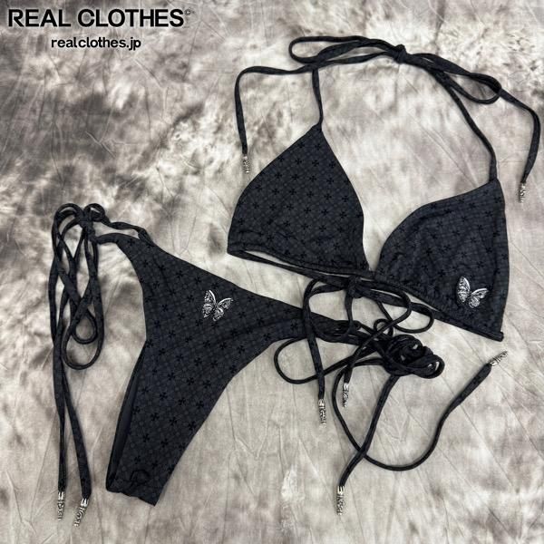 CHROME HEARTS|クロムハーツ DIPPED IN BLUE CHマルチプラスプリント Butterfly Embroidery Bikini ビキニ|スイムウェア