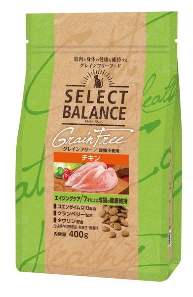 同梱不可 12個セット ベッツ チョイス ジャパン セレクトバランス グレインフリー 猫用 エイジングケア チキン 400g