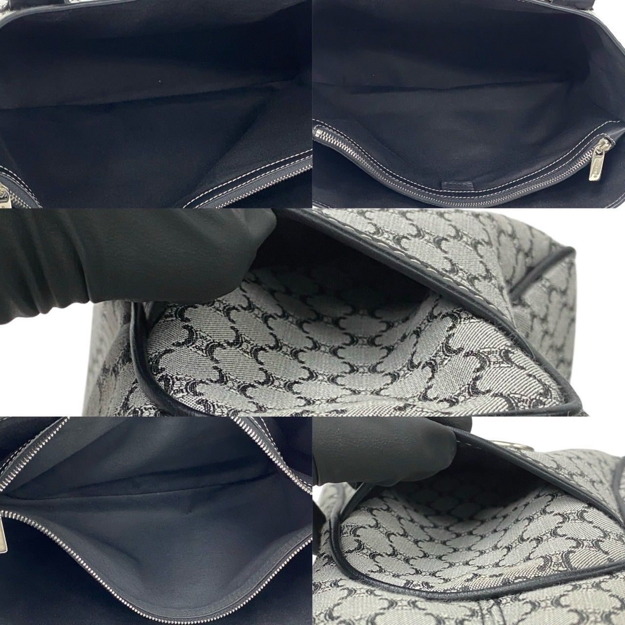 ほぼ未使用 CELINE セリーヌ ブギーバッグ マカダム ブラゾン 柄 