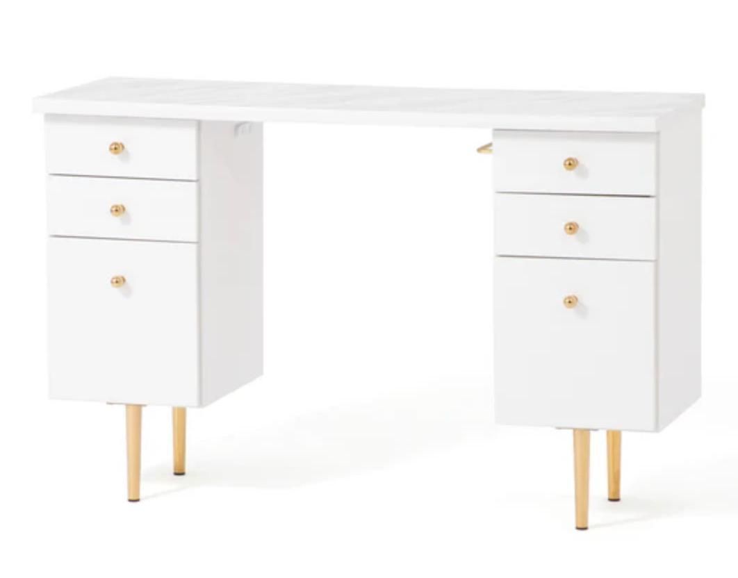 ホワイトドレッサー・鏡台 4引き出し付き　フランフラン フランフラン 鏡台 白 木製 ホワイトドレッサー・鏡台 4引き出し付き