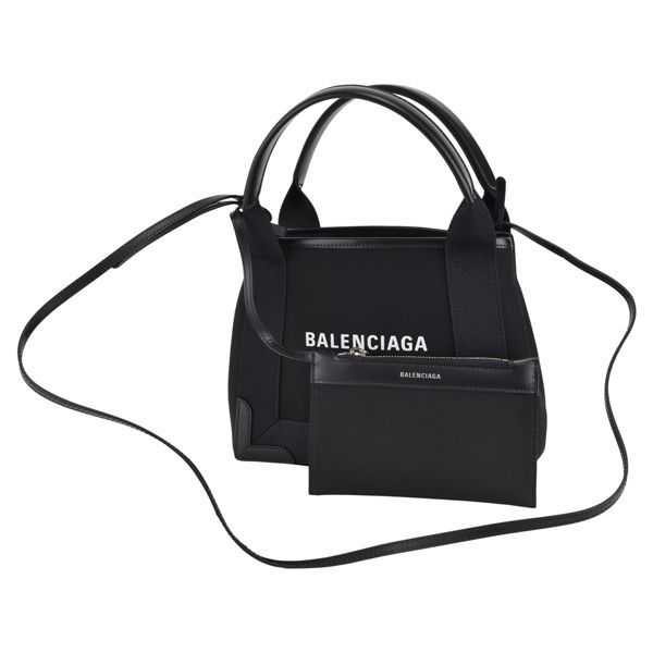 BALENCIAGA バレンシアガ NAVY CABAS XS/ショルダーストラップ付 ...