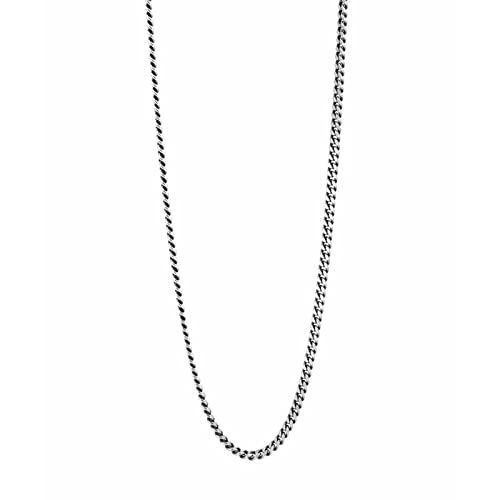 ライオンハート ラッピング済 スモール シルバー チェーンネックレス 喜平 シルバー925 いぶし仕上げ50 cm 別注ポーチ付き メンズ ブランド