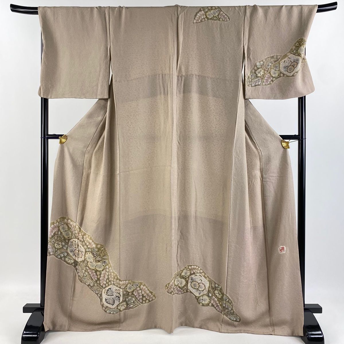 平和屋本店□極上 螺鈿作家 藤本隆士 訪問着 煌彩庵 枝菊紋 暈し