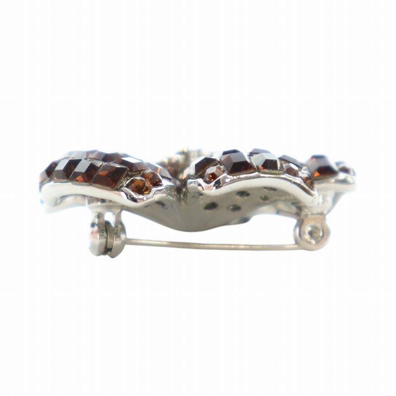 フォクシー FOXEY ピンブローチ アクセサリー ラインストーン 花