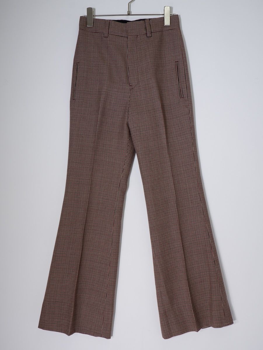 MADISON BLUEマディソンブルー FLARE SLACKS GC CHECK ガンクラブチェック フ スラックス ハイウエストパンツ 01 S LPTA79527