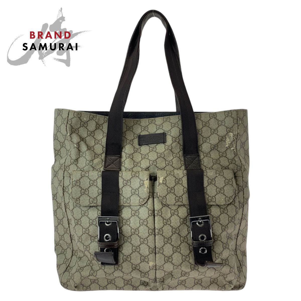 GUCCI トートバッグ GGスプリーム レザー A4収納 縦型スリム ピンク 