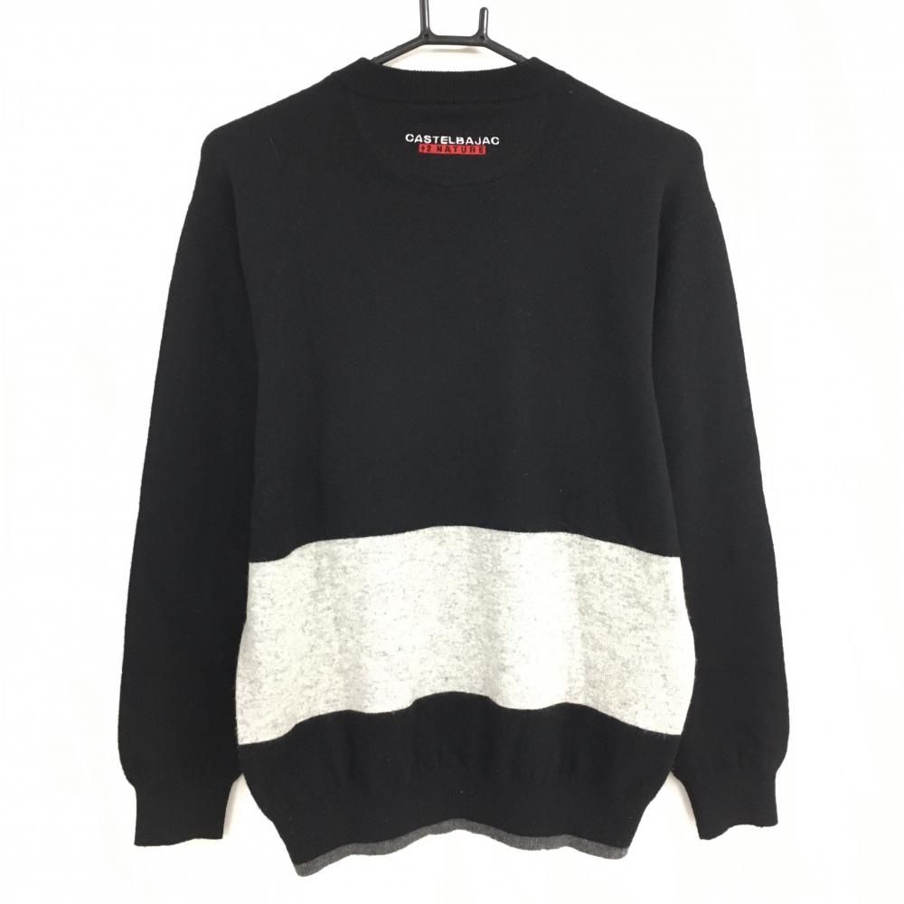 【新品、本物、当店在庫だから安心】 スポーツ 美品】CASTELBAJAC セーター カシミヤ100% ブラック 送れる メンズウェア