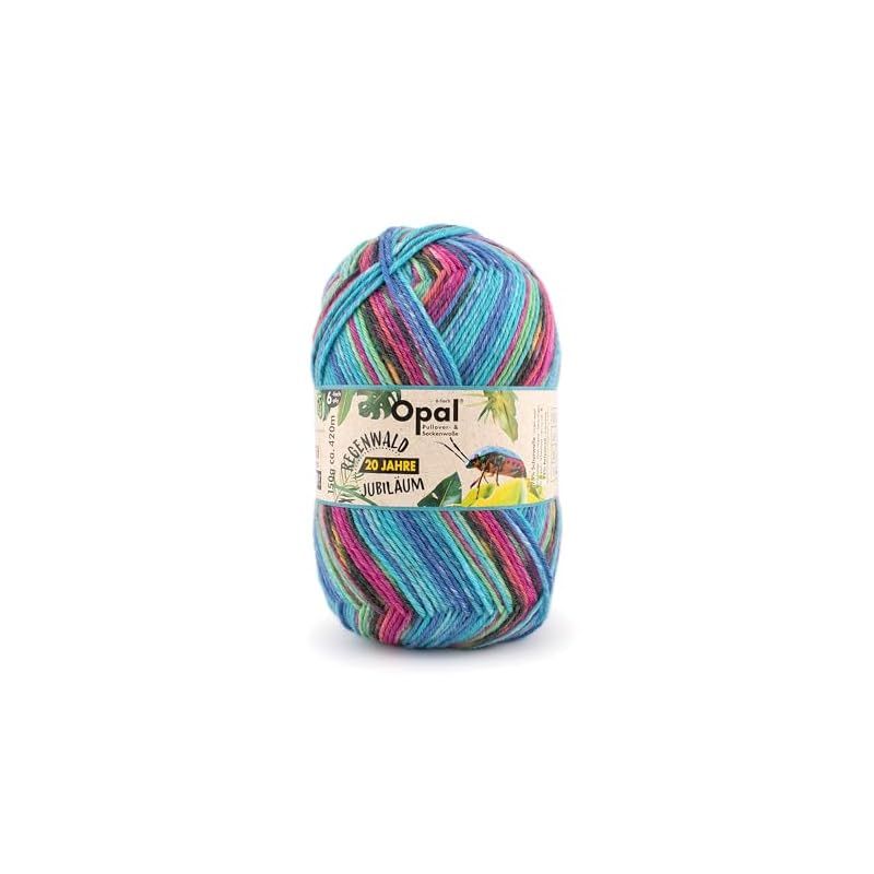 毛糸 ソックヤーン Opal オパール Regenwald20(レーゲンヴァルト20) 6ply（6本撚り） ウール混 9632.ツォーエ