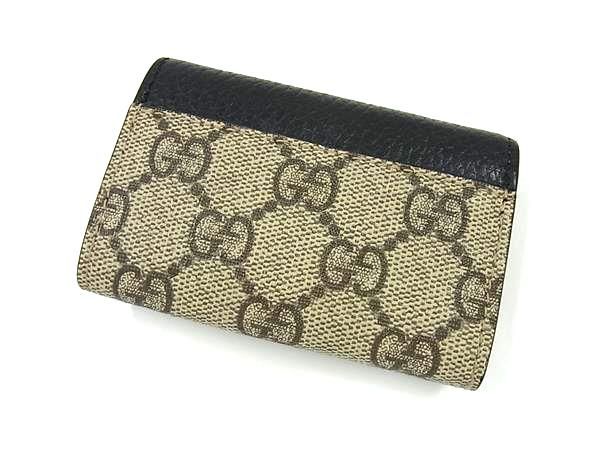 □美品□ GUCCI グッチ 456118 GGスプリーム GGマーモント GG柄 PVC×レザー