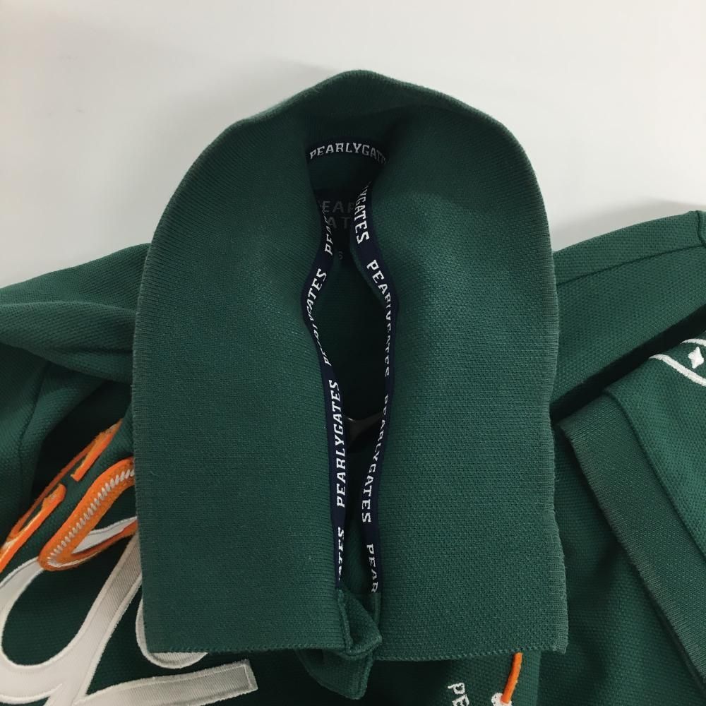 パーリーゲイツ 半袖ポロシャツ グリーン 袖ロゴ刺しゅう メンズ 6(XL