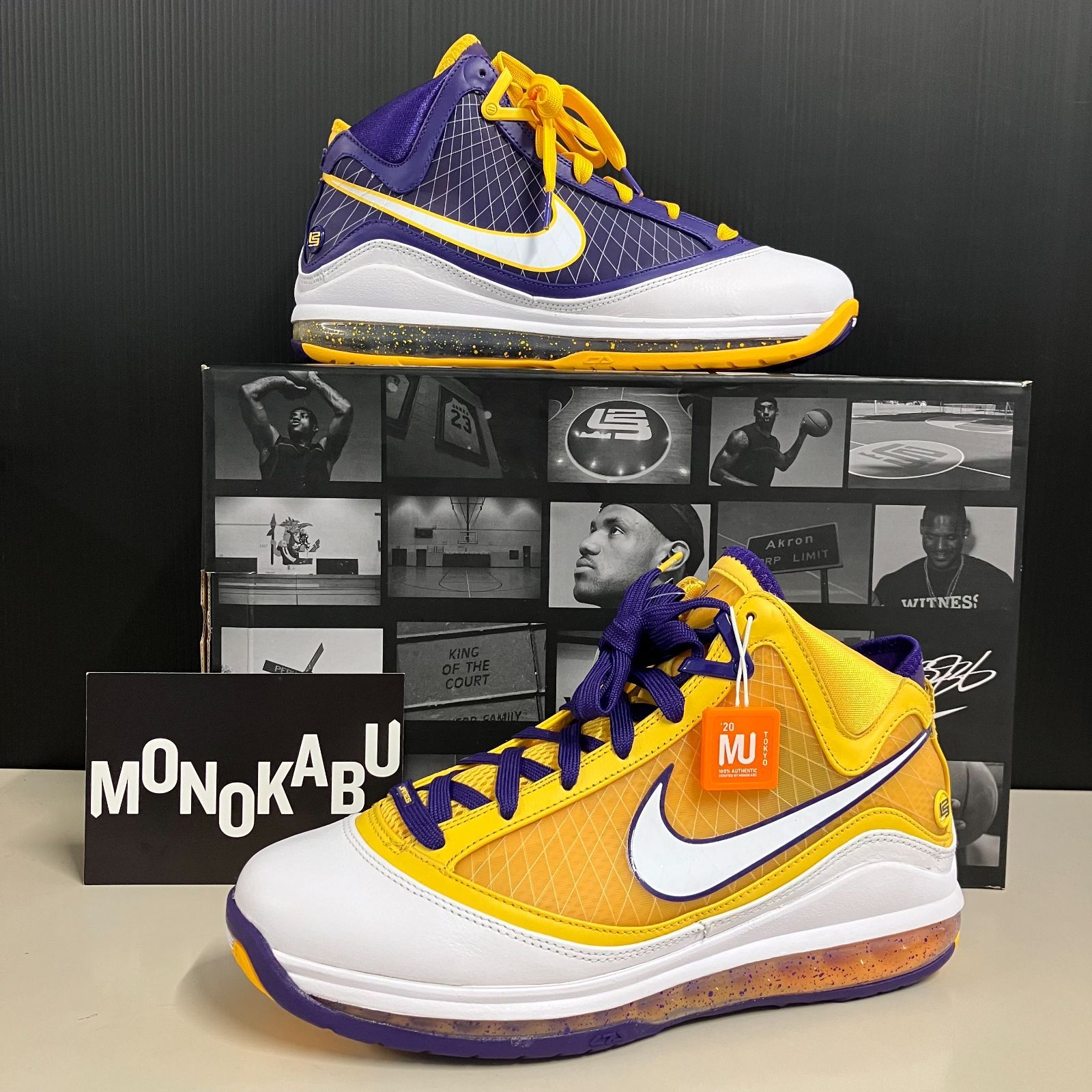 【併売】NIKE LEBRON VII QS LAKERS MEDIA DAY ナイキ レブロン7 メディアデー 27cm【むつ80-0127】