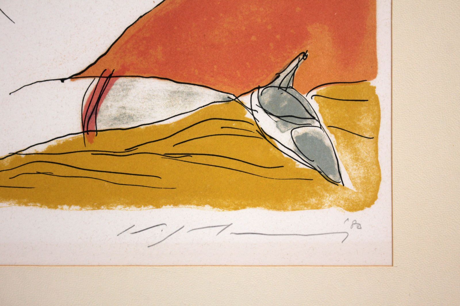 ミッシェルマトナ リトグラフ 版画 アート 絵画 山 月 裸婦