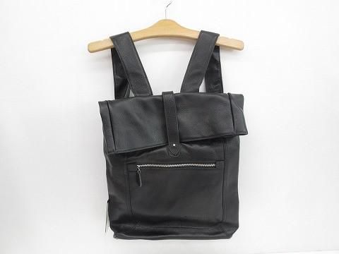 TIDING タイディング リュック バックパック レザー ブラック 黒 メンズ