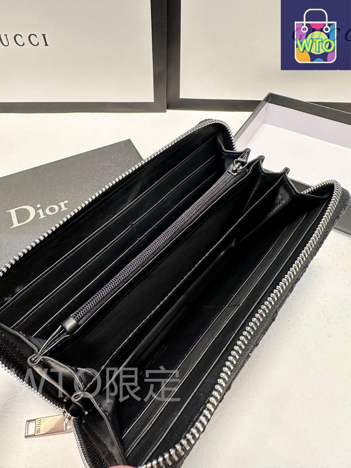 Dior財布/革財布、両用パスケース財布、男女兼用[本日特価|新品