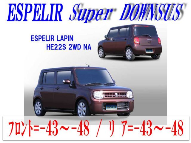 [ESPELIR]HE22S アルトラパン(2WD/NA)用スーパーダウンサス+バンプラバー