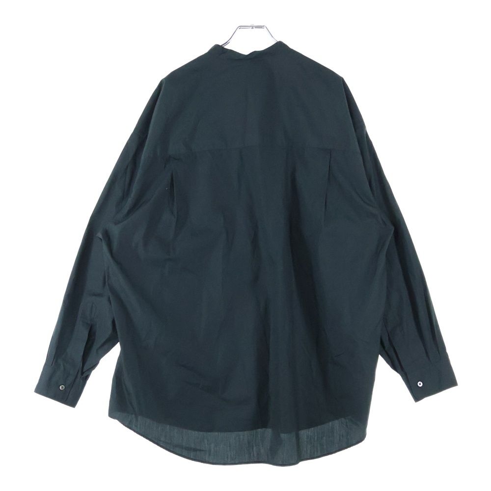 Graphpaper グラフペーパー 23SS BROAD L|S OVERSIZED BAND COLLAR SHIRT オーバーサイズ 長袖バンドカラーシャツ ブラック GM234-50002B