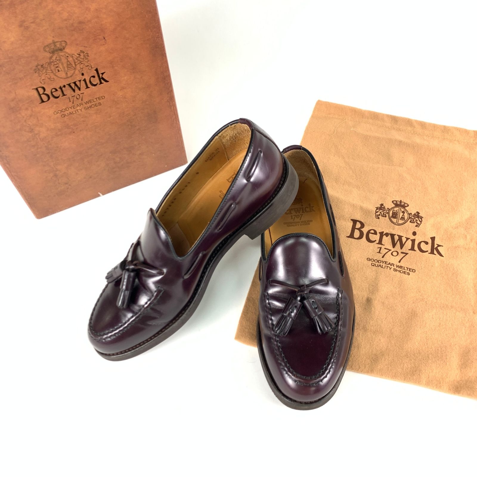 BERWICK バーウィック 8491 タッセルローファー レザーシューズ