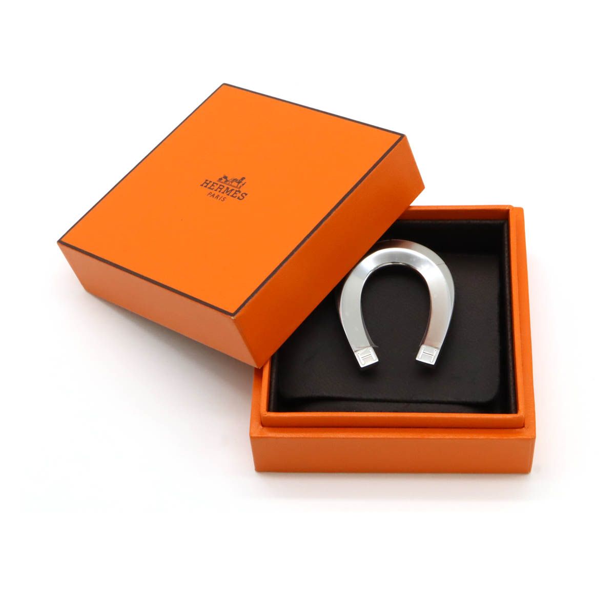 HERMES エルメス ホースシュー 馬蹄 Hロゴ マネークリップ ビル