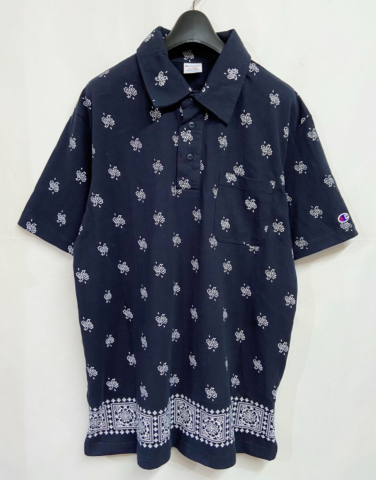 Champion｜チャンピオン ペイズリー柄 ポロシャツ C3-H355 バンダナ柄