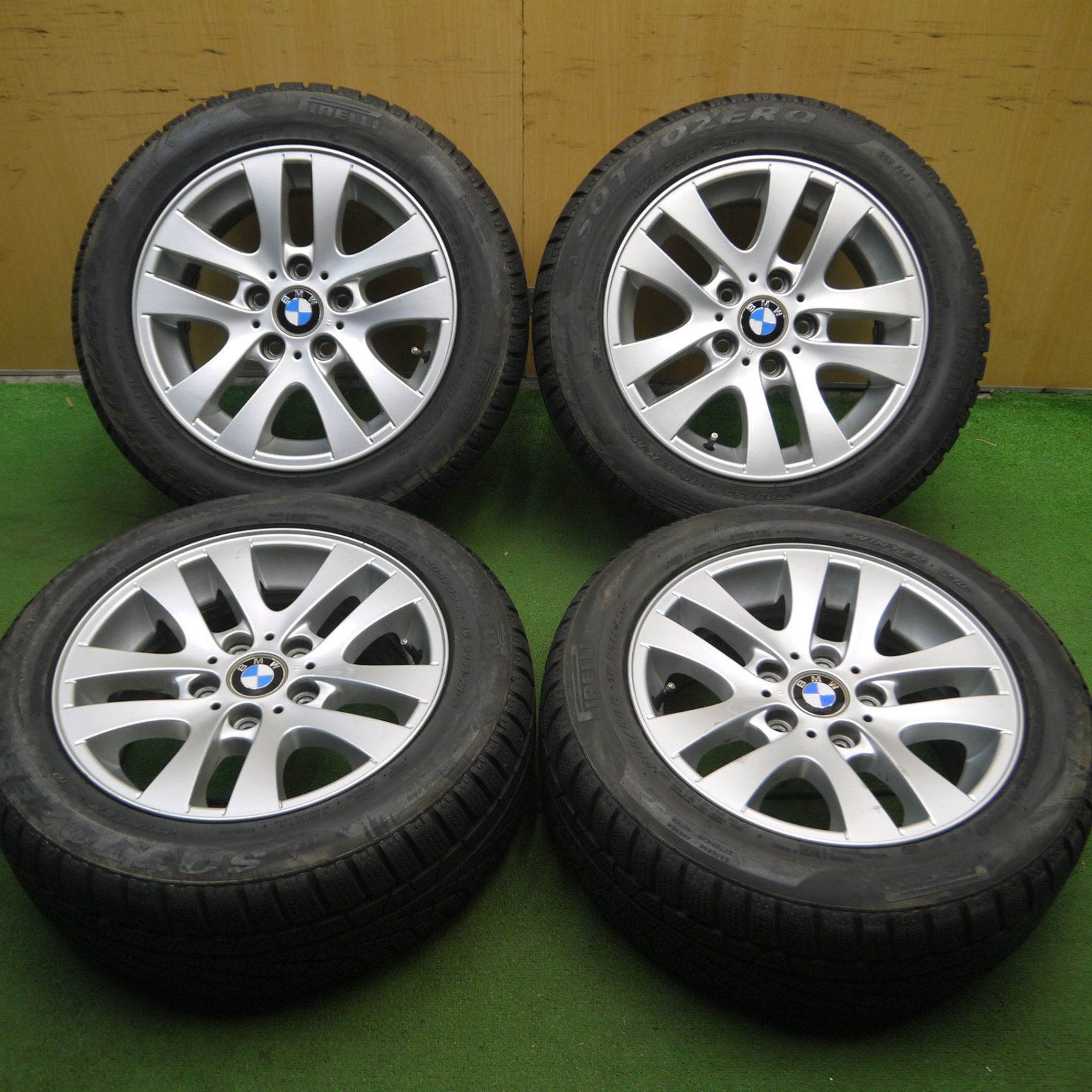 送料無料* バリ溝！キレイ！8.5分☆BMW 3シリーズ E90 E91 純正 