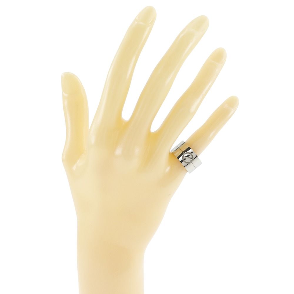 カルティエ Cartier ラブ #49 リング ハーフ ダイヤ K18 WG ホワイト