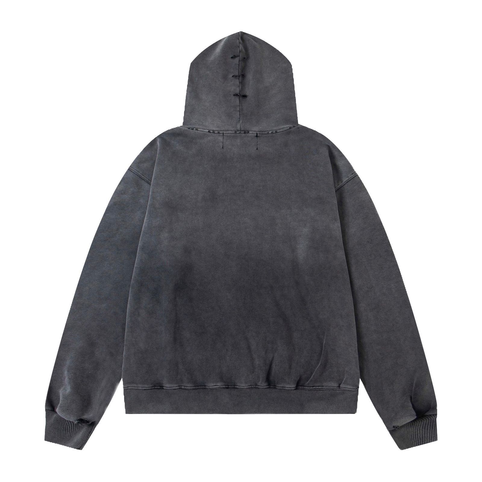 ♥ h ヴィンテージ風 ユニセックス ダメージ加工 キッズイラスト クラックプリント パーカー