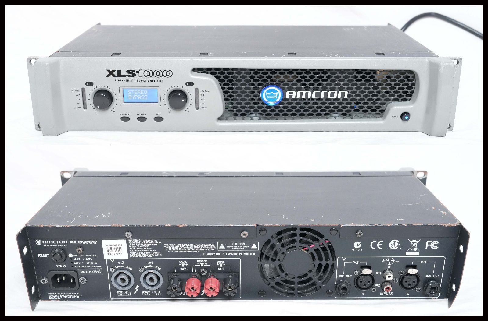 ☆Amcron☆XLS1000 PA用パワーアンプ アムクロン 最大1100W