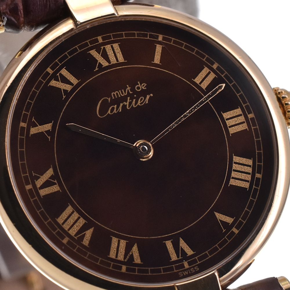 カルティエ CARTIER マストドゥ ヴァンドーム LM SV925(GP)/レザー