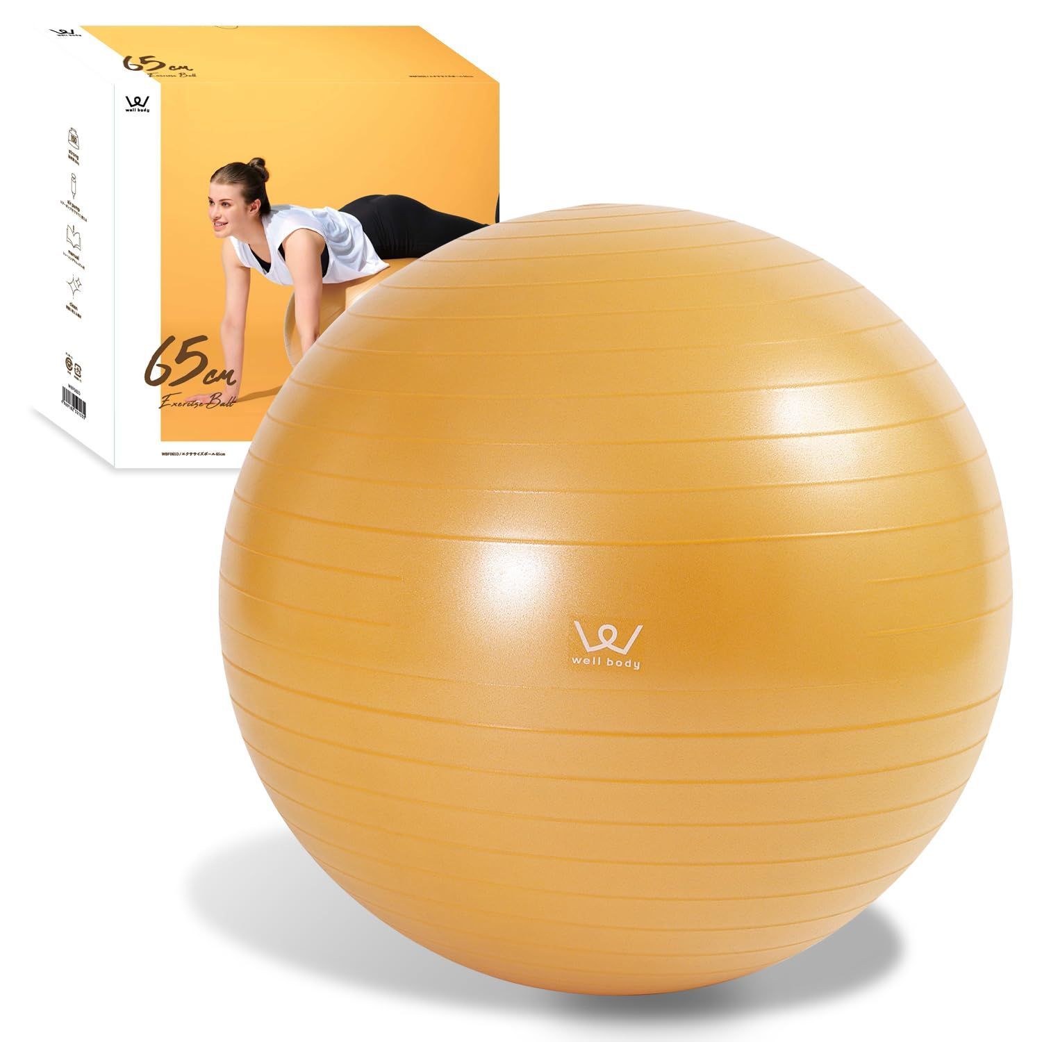 ALINCO (ALINCO) Balance Ball Chair 30cm 55cm 65cm 75cm Stool Lightweight with Air Pump and Exercise Manual, Stretch Fitness, Yoga Exercise, Balance Exercise, Home Exercise, Exercise Ball