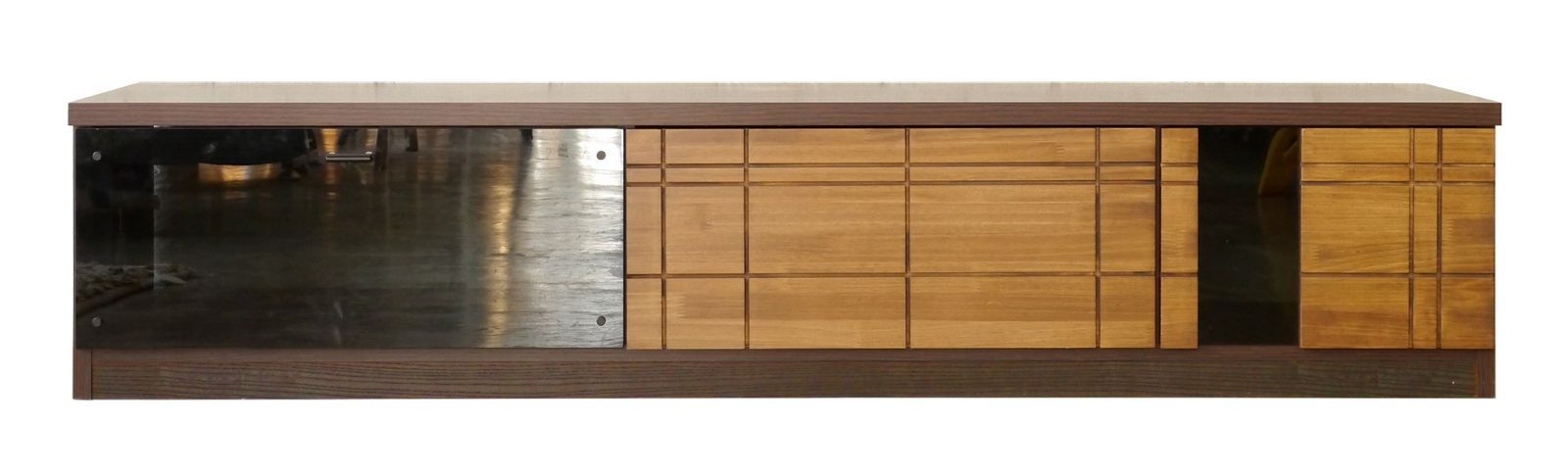 新着商品 セパ 155cm幅 ローボード GART ブラウン 大川家具