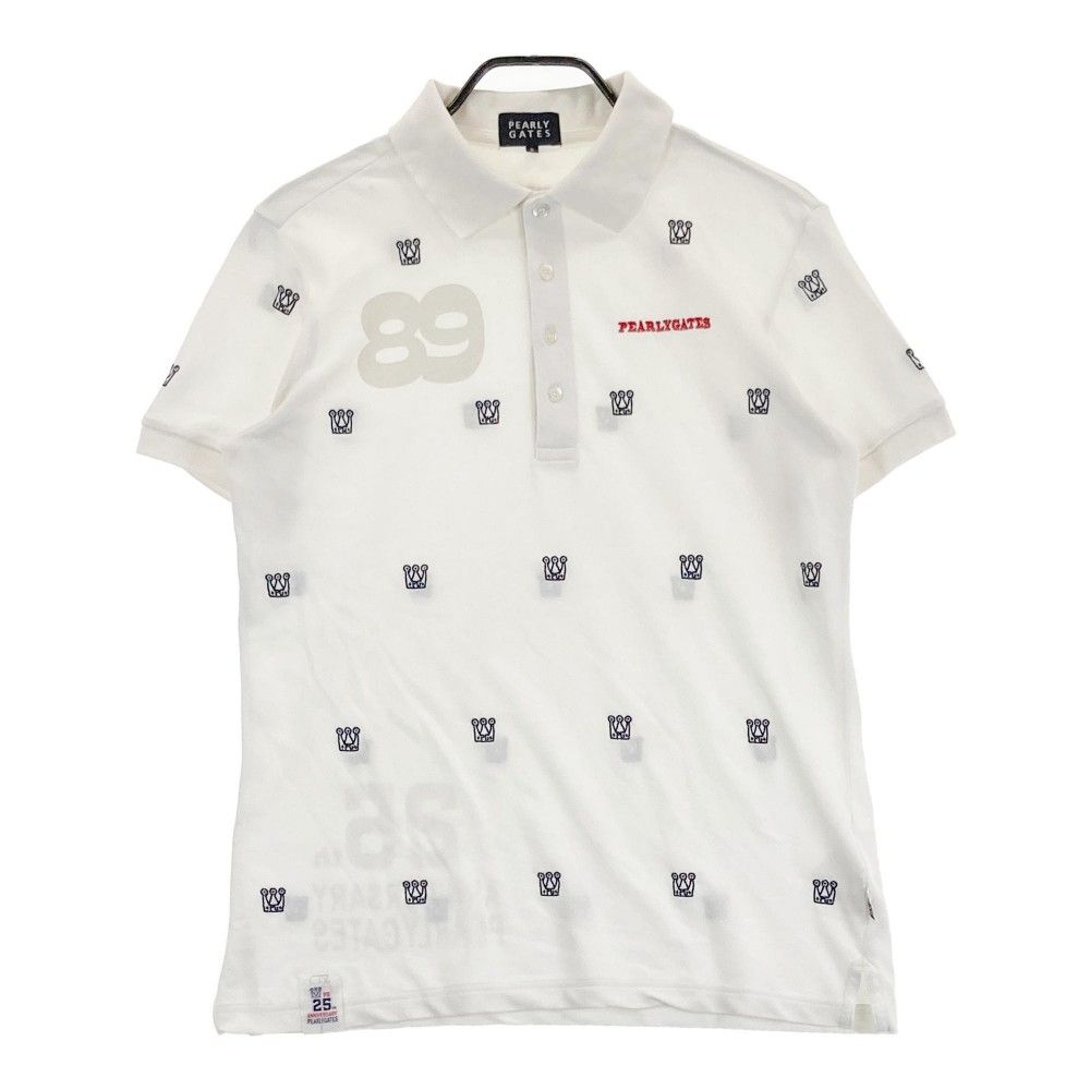 PEARLY GATES ポロシャツ サイズ5 ホワイト PEARLY GATES ポロシャツ サイズ5 ホワイト - メンズウェアファッション